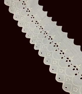 Tira de Bordada Beige Ancho 11cm