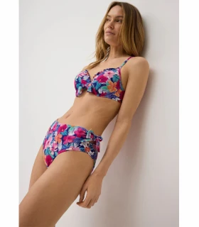 Bikini Piqué Floral Ysabel Mora Copa C con Relleno