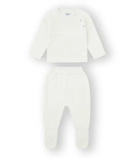 Conjunto Bebé Polaina y Jersey Tricot Crudo Yatsi 25200600