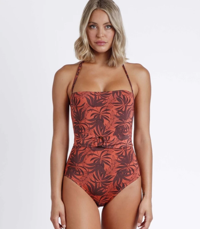 Bañador Bandeau Admas 11374  Sunset Palm Cobre