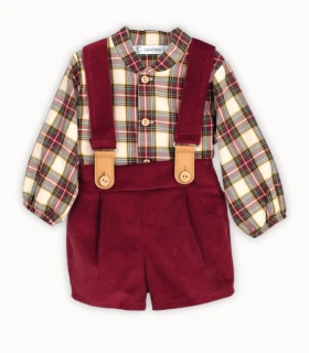 Conjunto Navidad Bebé Niño Calamaro 11242 Pololo Cuadros