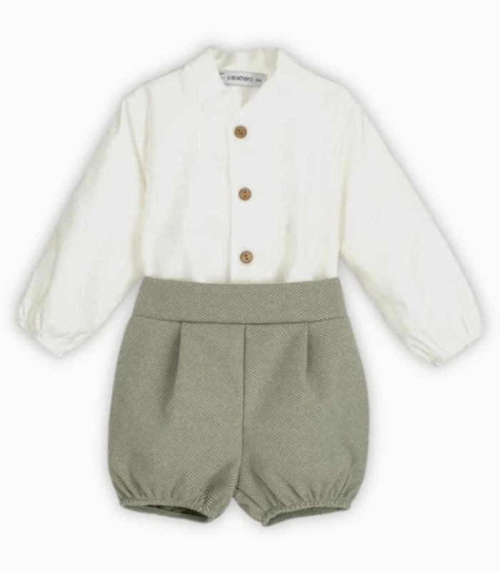 Conjunto Pantalón Calamaro 11252-N Camisa y Ranita