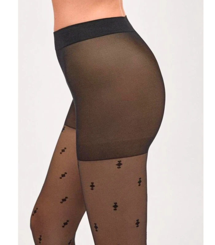 Panty Fantasía Ysabel Mora 16626  Estampado Geométrico