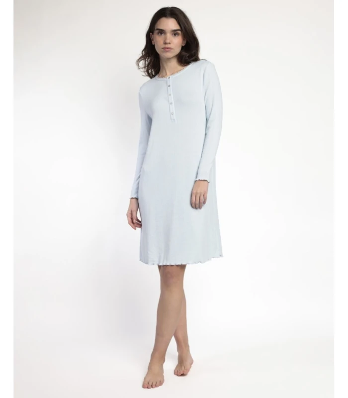 Camisón Manga Larga Admas Romantic Azul