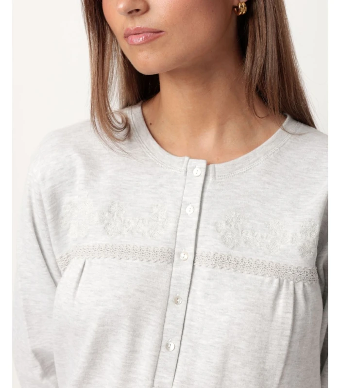 Camisón Manga Larga Admas Classic 61444 Gris