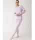 Pijama de Terciopelo Elástico para Mujer con Puños