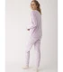 Pijama de Terciopelo Elástico para Mujer con Puños