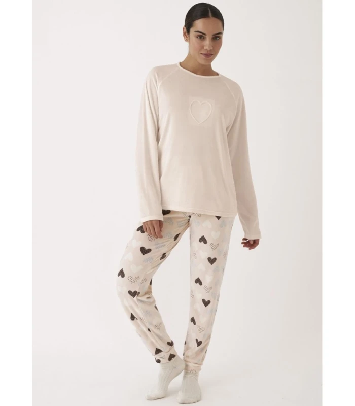 Pijama de Terciopelo Elástico para Mujer Promise N20412