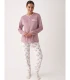 Pijama Mujer Terciopelo Elástico Promise N20442 Rosa Vintage