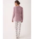 Pijama Mujer Terciopelo Elástico Promise N20442 Rosa Vintage