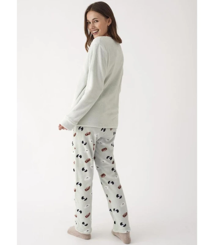 Pijama de Sudadera y Pantalón Largo Promise N20552 de Tejido Peludo