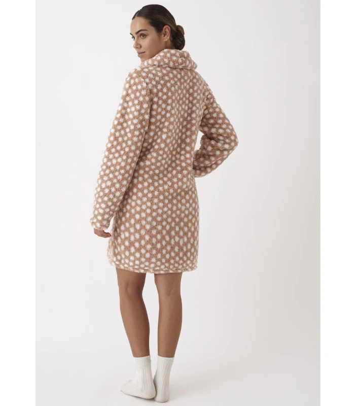 Bata Mujer Borreguito Cremallera Doble