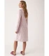 Bata Larga de Mujer de Coralina Abotonada Rosa PROMISE