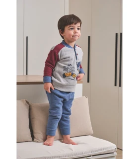 Pijama de Niño Punto Milano Estampado Motorista MUSLHER