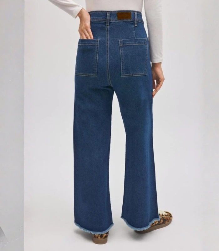 Pantalón Vaquero Ancho Ysabel Mora 70459  Tiro Alto