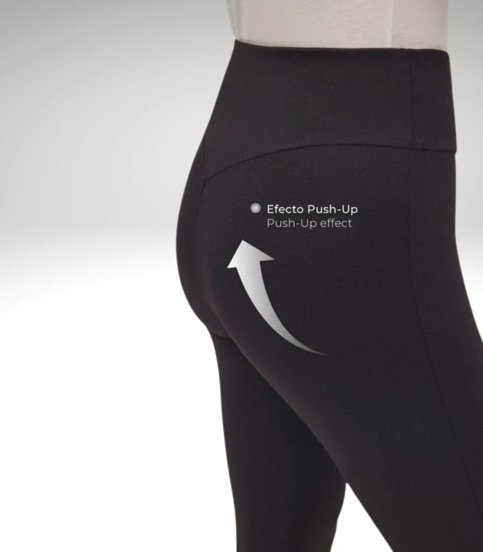 Leggings Moldeador Ysabel Mora 70439  Push Up Negro Tiro Alto