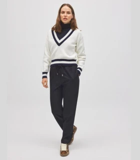 Pantalón Ysabel Mora 70455 Cintura Ajustable Straight Negro