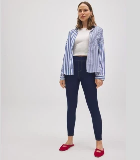 Pantalón Vaquero Skinny Ysabel Mora 70456 Elástico Marino