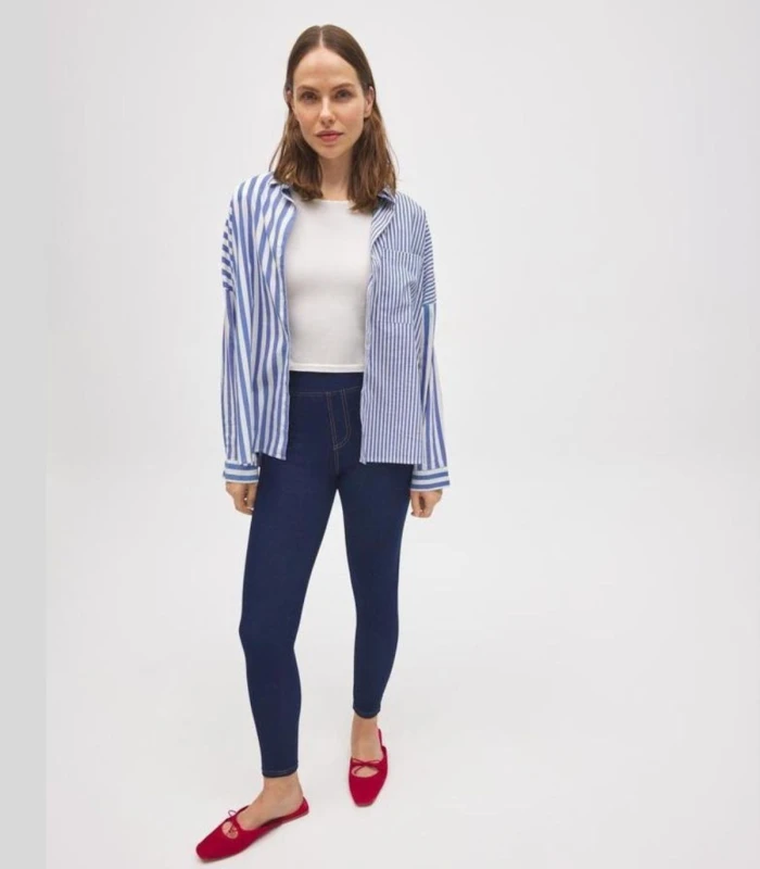 Pantalón Vaquero Skinny Ysabel Mora 70456 Elástico Marino