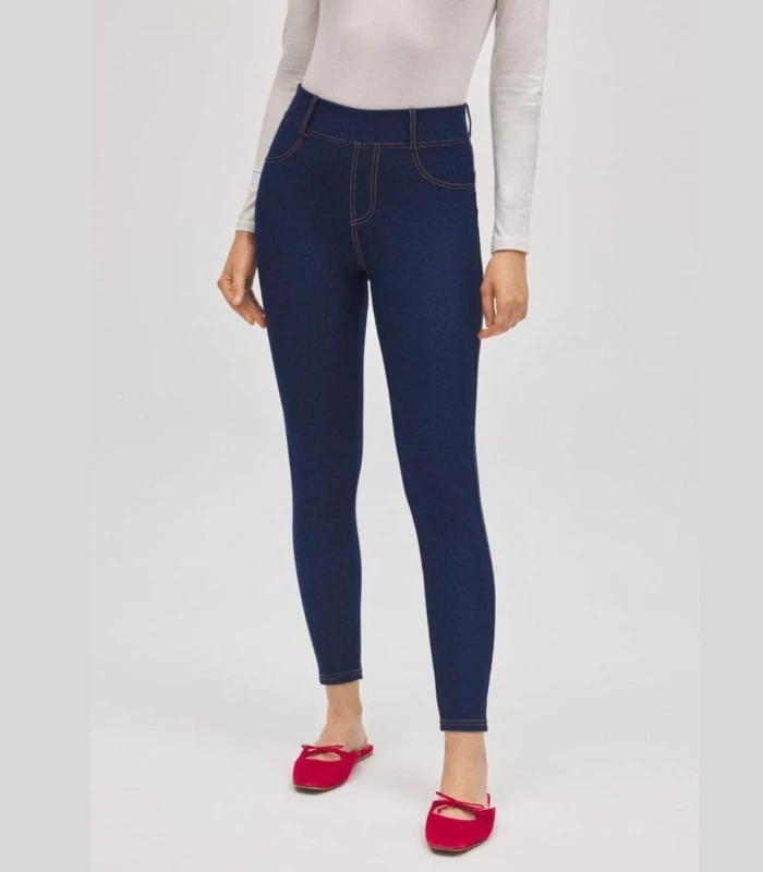 Pantalón Vaquero Skinny Ysabel Mora 70456 Elástico Marino