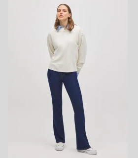 Pantalón Vaquero Flare Ysabel Mora 70457 Elástico y Acampanado