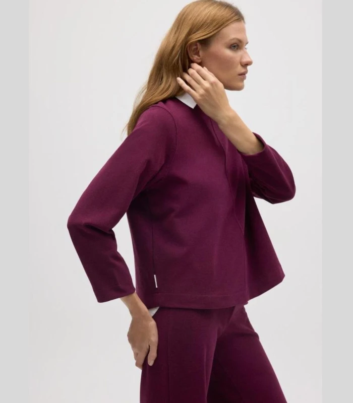 Jersey Ysabel Mora 70667 Cuello Redondo Burdeos