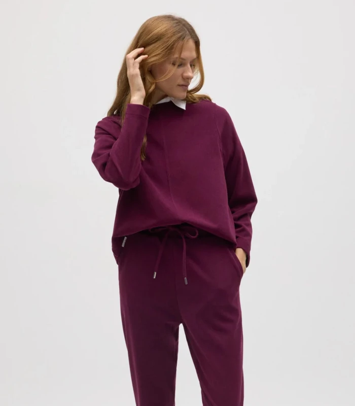 Jersey Ysabel Mora 70667 Cuello Redondo Burdeos