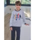 Pijama niño interlock perchado zapatillas 253623 Muslher