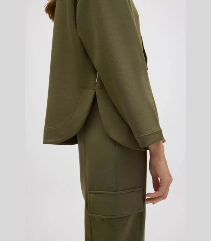 Sudadera Verde Oliva Elástica Cuello Alto Ajustable 70674 Ysabel Mora