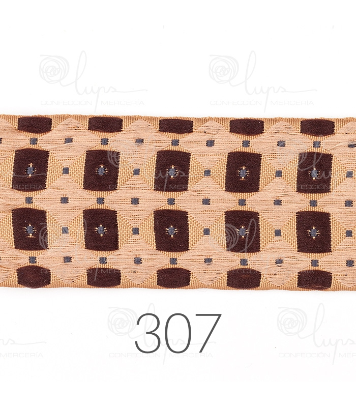 Tapacosturas Geométrico de 4 cm Cinta Decorativa Multitono para Costura y Manualidades