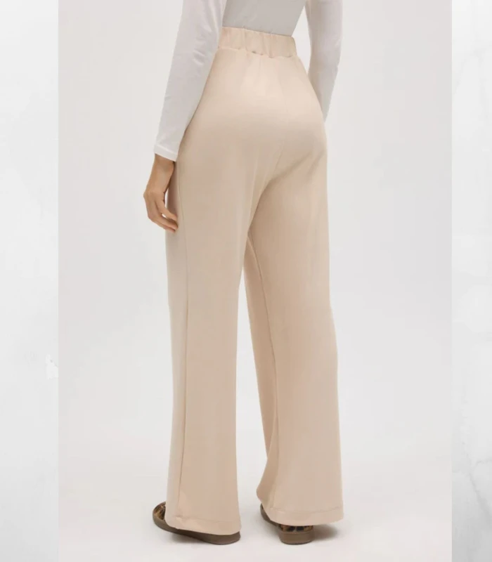 Pantalón Marfil de Tiro Alto 70676 Ysabel Mora | Cintura Ajustable y Cordón