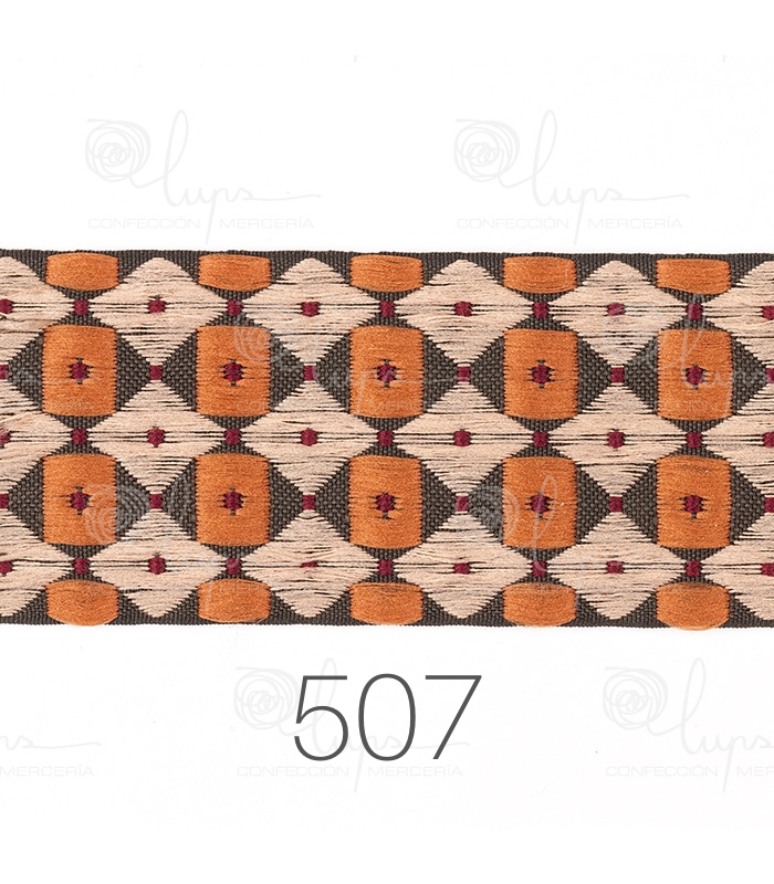 Tapacosturas Geométrico de 4 cm Cinta Decorativa Multitono para Costura y Manualidades