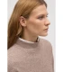 Jersey Cuello Perkins Punto Canalé Marrón 70679 Ysabel Mora