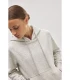 Sudadera con Capucha Ajustable Gris Claro 70942 Ysabel Mora Interior Afelpado