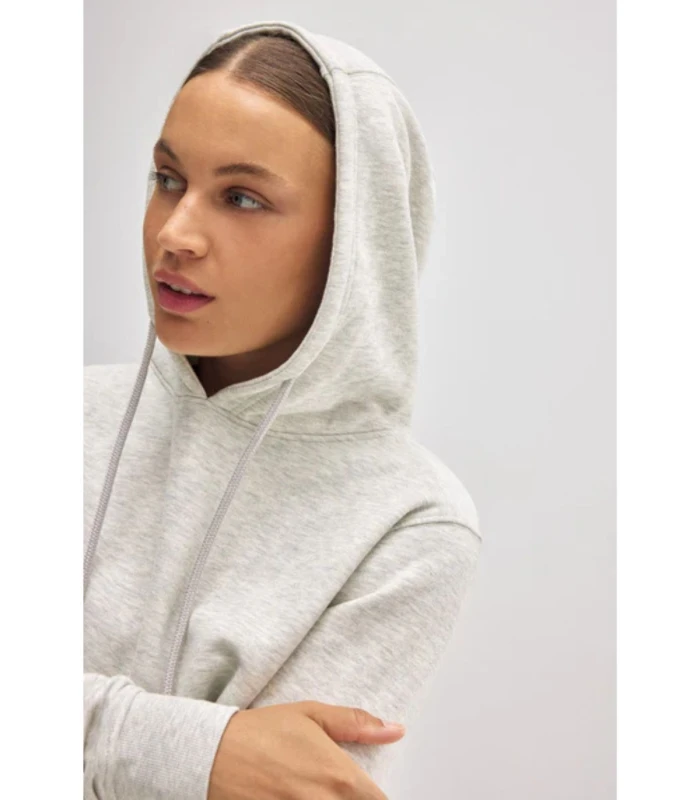 Sudadera con Capucha Ajustable Gris Claro 70942 Ysabel Mora Interior Afelpado