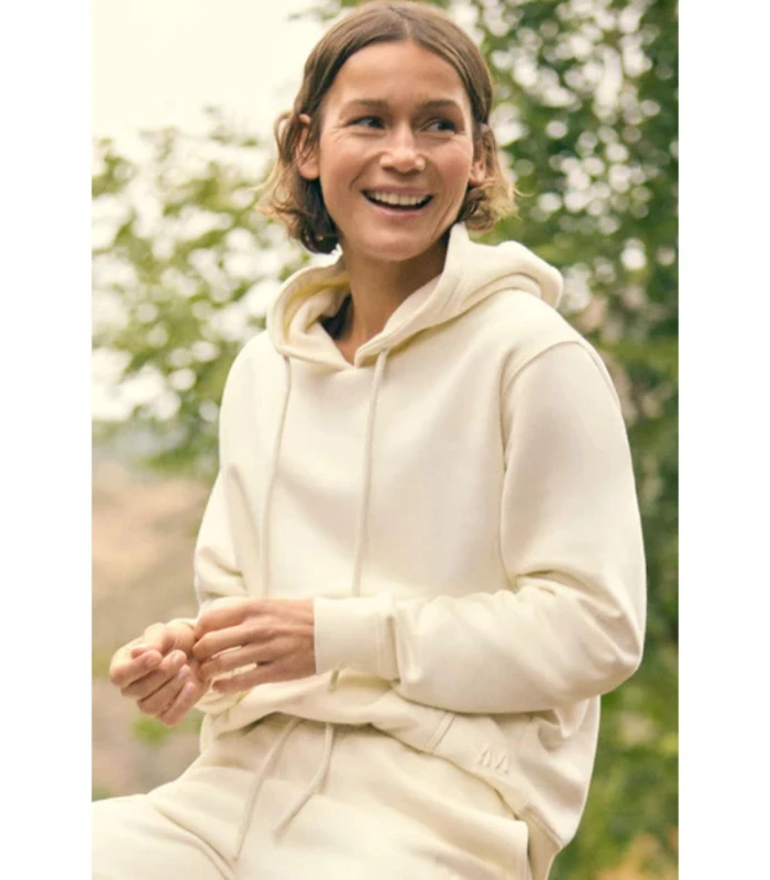 Sudadera con Capucha Ajustable Marfil 70942 Ysabel Mora Interior Afelpado