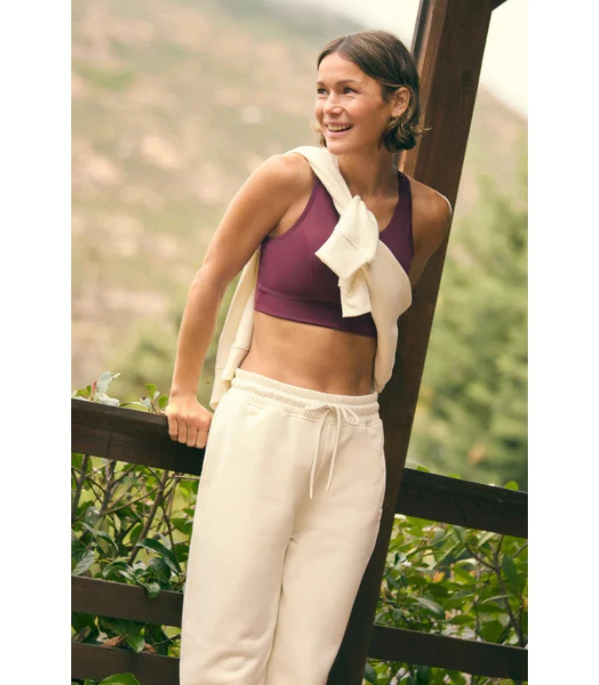 Pantalón Jogger Deportivo Afelpado Marfil 70943 Ysabel Mora Cintura Ajustable