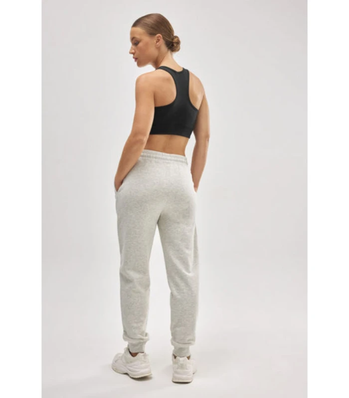 Pantalón Jogger Deportivo Afelpado Gris Claro 70943 Ysabel Mora Cintura Ajustable