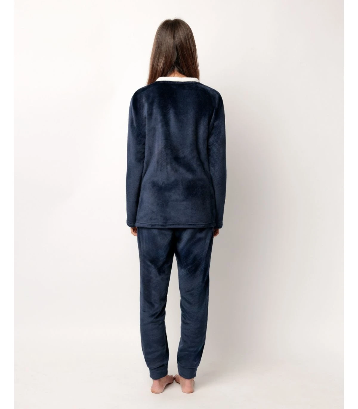 Pijama Manga Larga Calentito Snoopy para Mujer Azul 63423 Admas Peanuts Tejido Polar