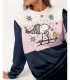 Pijama Manga Larga Calentito Snoopy para Mujer Azul 63423 Admas Peanuts Tejido Polar