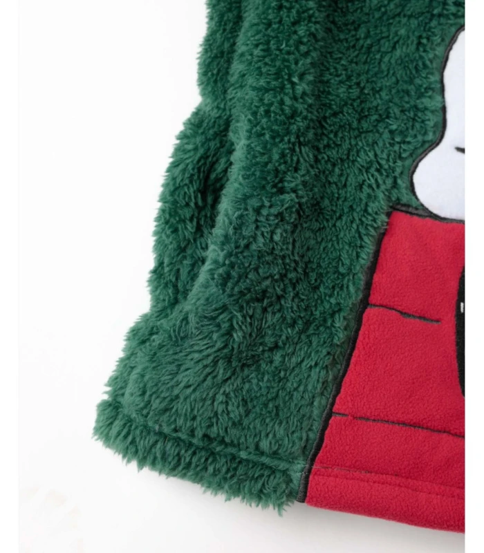 Bata Niña Polar Corel Snoopy Peanuts Cremallera VERDE 67272