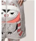 Bata Mujer Polar Corel Búho Winter Owl Cremallera GRIS JASPE 67279
