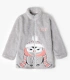 Bata Niña Polar Corel Búho Winter Owl Cremallera GRIS JASPE 67288