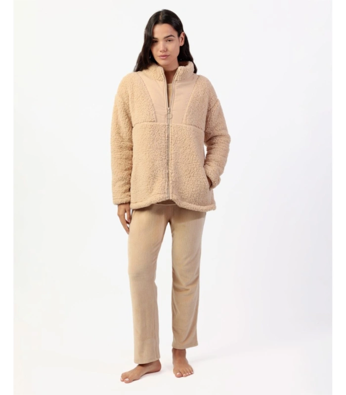 Chaqueta Casa Mujer Borreguito Polar Admas Home Cremallera BEIGE 67304