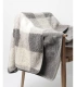 Manta Admas Doble Cara Sherpa Cuadros Gris 127x152 cm Borreguito y Pelo 69108