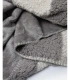 Manta Admas Doble Cara Sherpa Cuadros Gris 127x152 cm Borreguito y Pelo 69108