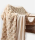 Manta Admas Doble Cara Terry Rabbit Beige 127x152 cm  Pelo Cuadros y Polar 69109