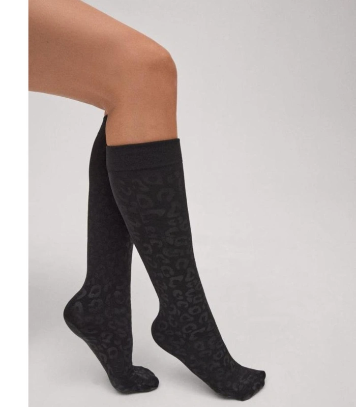 Mini Media Térmica Ysabel Mora 140 DEN  Estampado Leopardo Afelpada 15130