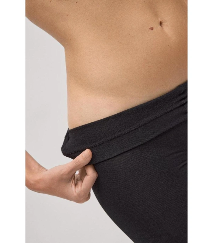 Panty Térmico Ysabel Mora 140 DEN Negro Estampado Leopardo Afelpado 16634