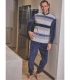 Pijama Hombre Muslher Terciopelo Súper Suave | Rayas y Pantalón Liso 5683